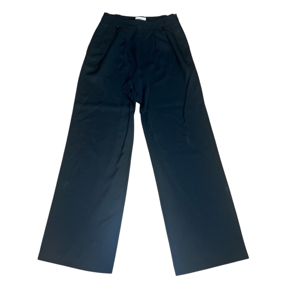 Sezane Wide Leg Black Dress Pant Size 36
